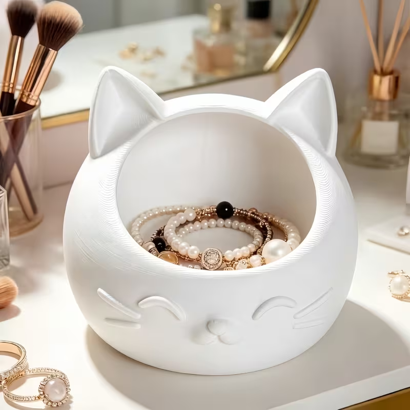 Jewelry Box That Holds Watches - Mini Cartoon Cat-Shaped Storage Box Cute