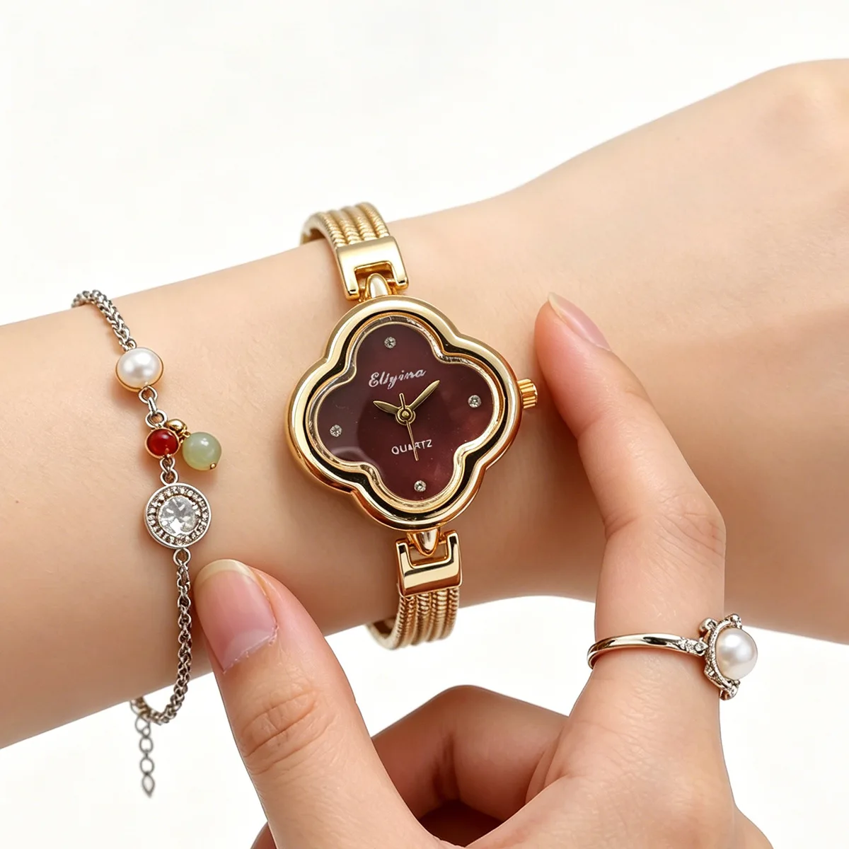 Vintage Jewelry Watches Women - Vintage Women Watch Gold Metal Mesh
