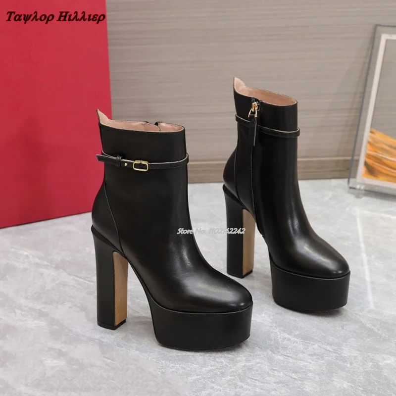 Anklet Foot Chain - Autumn Waterproof Platform Nude Boots Luxury