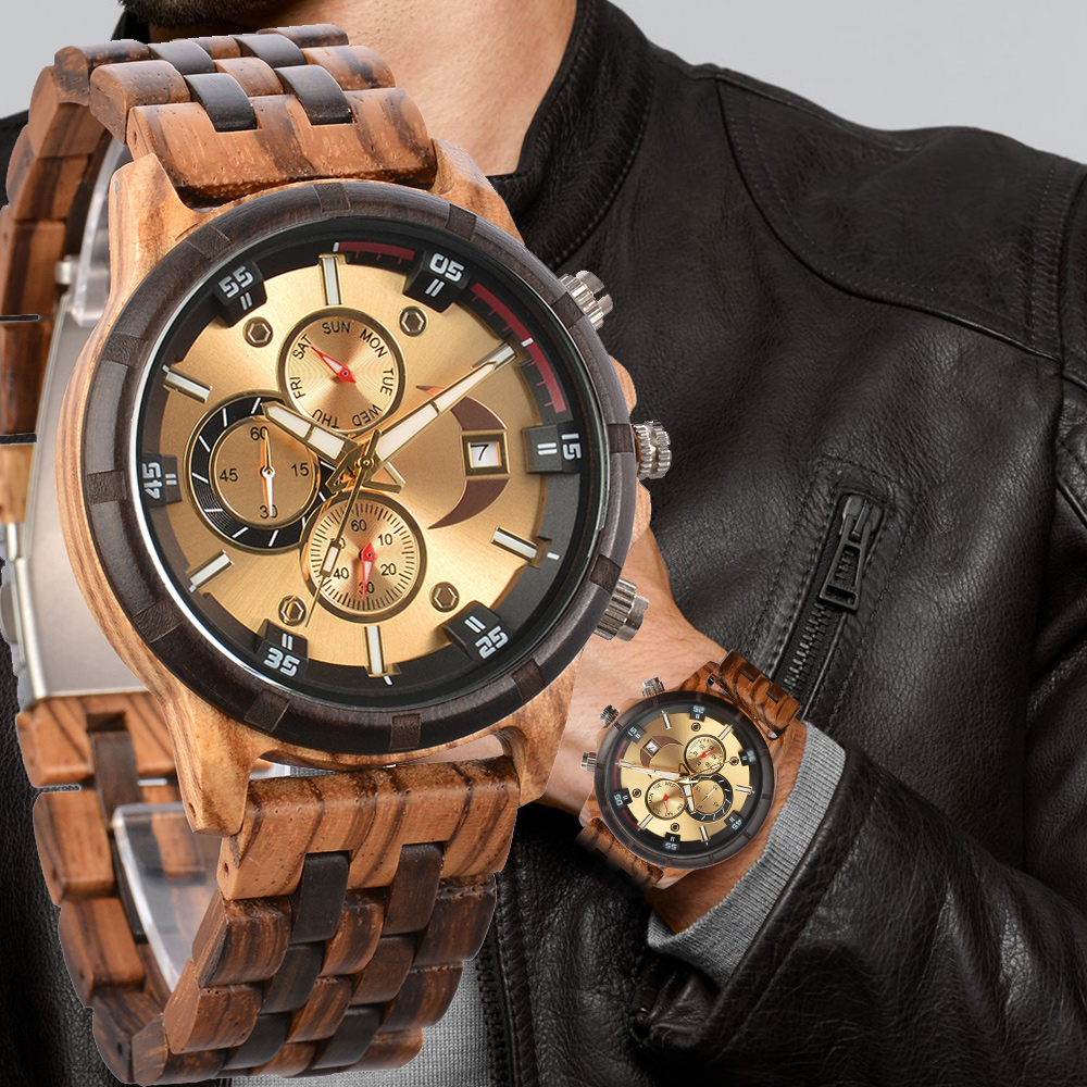 Jewelry Inspired Watches - Man's Watches Wooden Watch Strap Hand