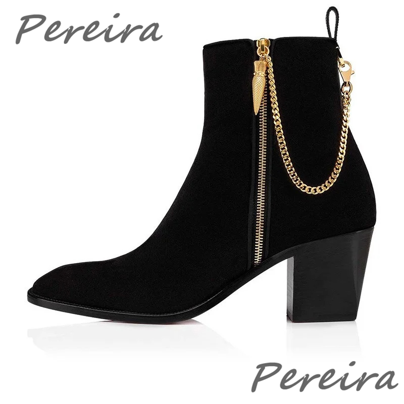 Anklet Foot Chain - Men Suede Ankle Boots Gold Chain