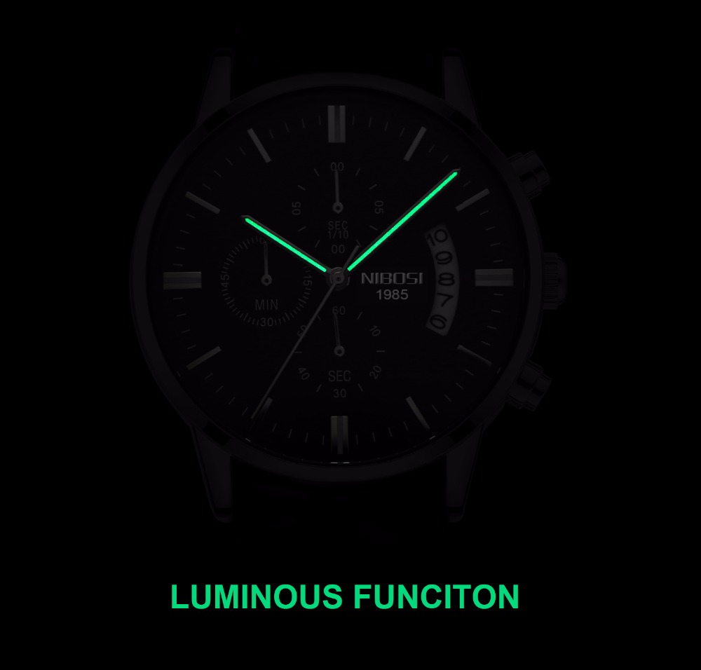 NIBOSI Stainless Steel Black Q - огляд і ціна Jewelry Inspired Watches
