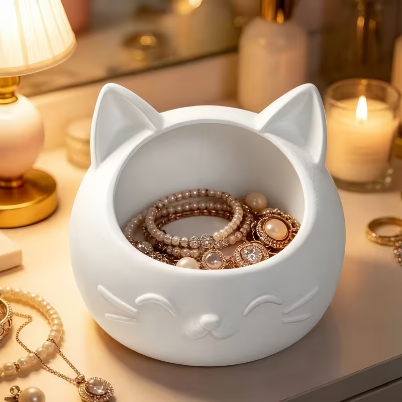 Mini Cartoon Cat-Shaped Storag - огляд і ціна Jewelry Box That Holds Watches