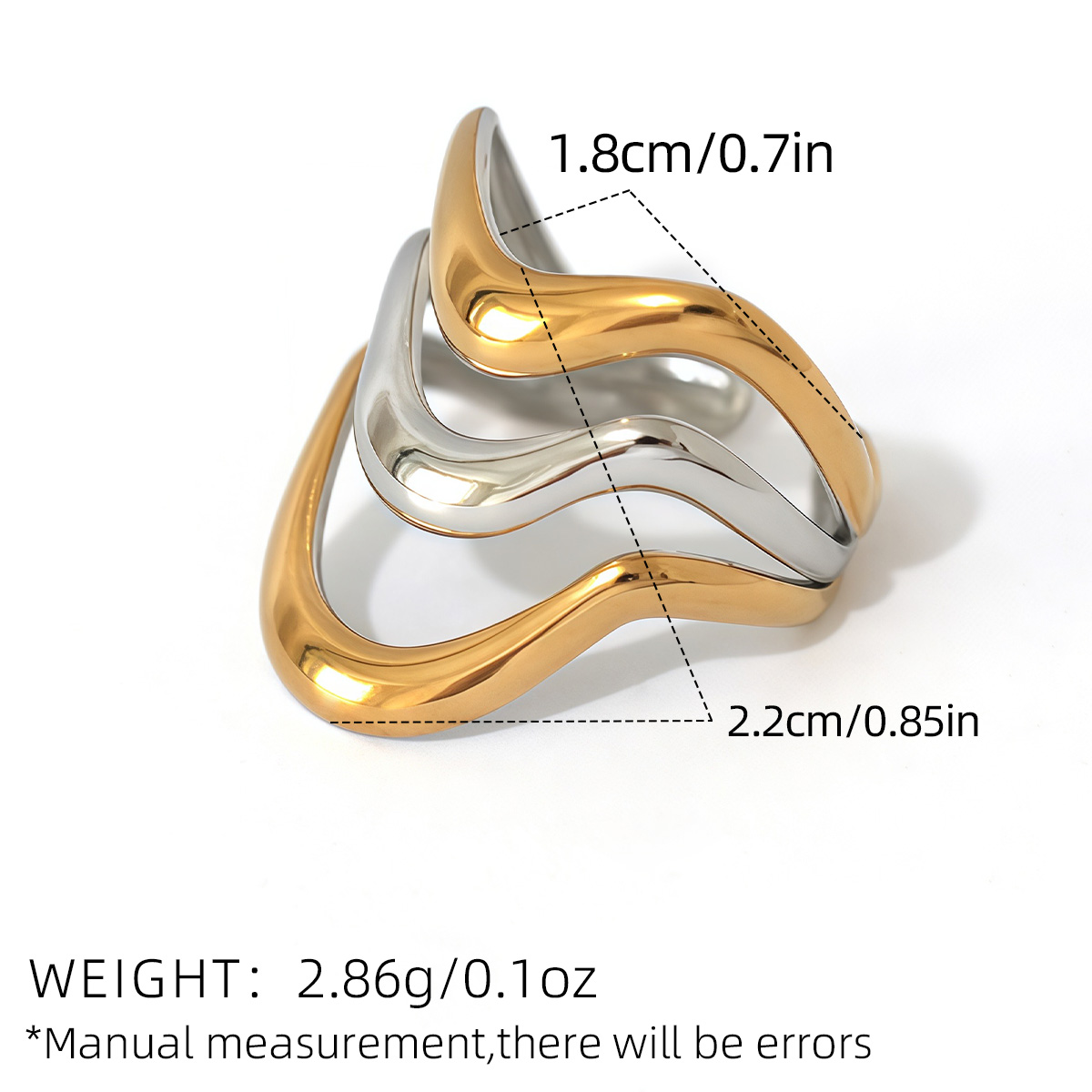 Minimalist Linear Two Tone Geo - огляд і ціна Minimalist Ring Stackable