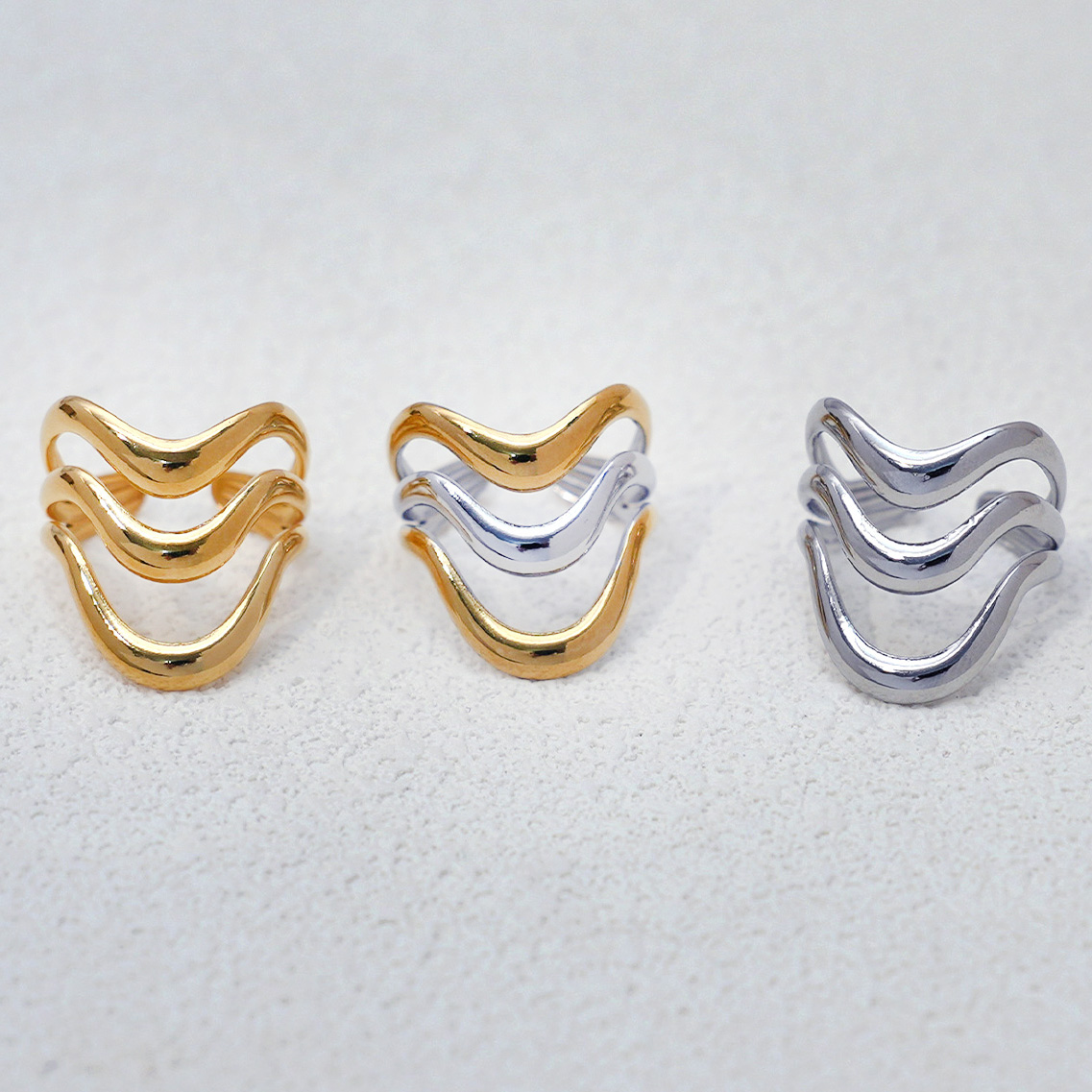 Minimalist Linear Two Tone Geo - огляд і ціна Minimalist Ring Stackable