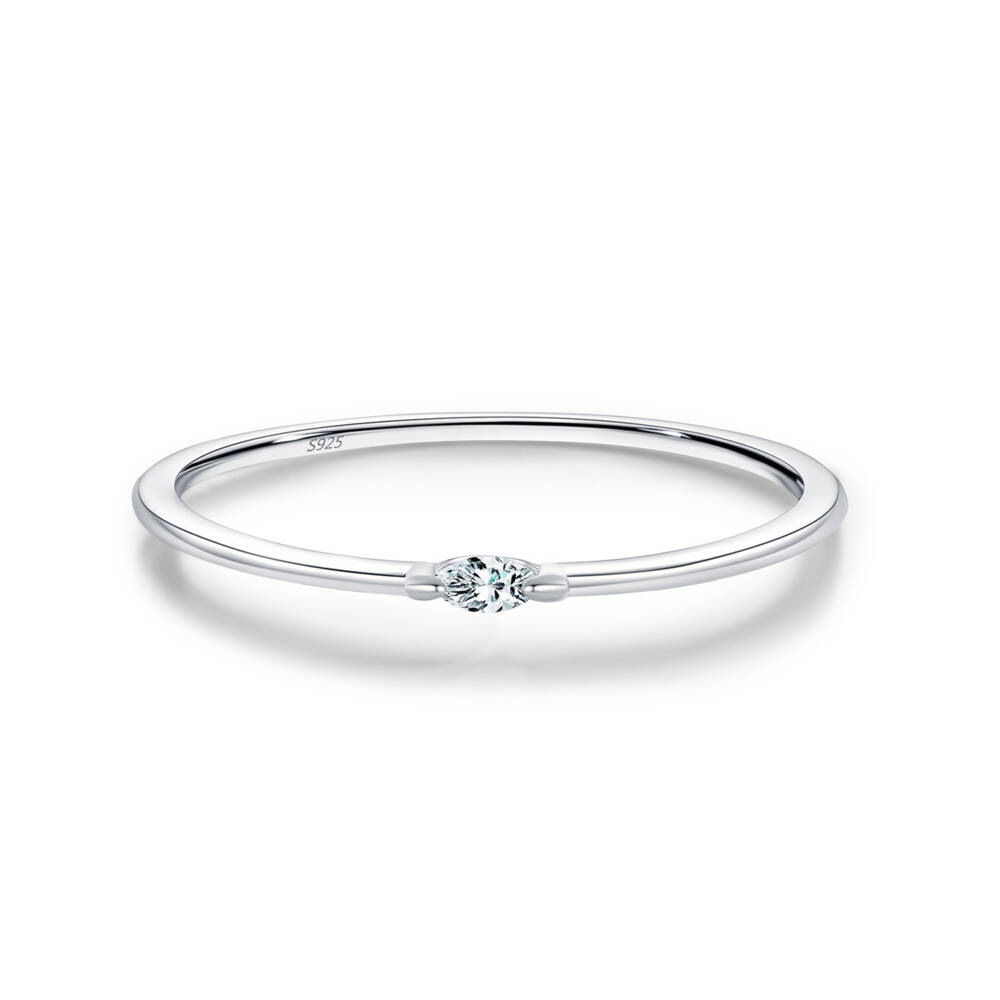 Marquise Cut D VVS1 Moissanite - огляд і ціна Minimalist Ring Stackable