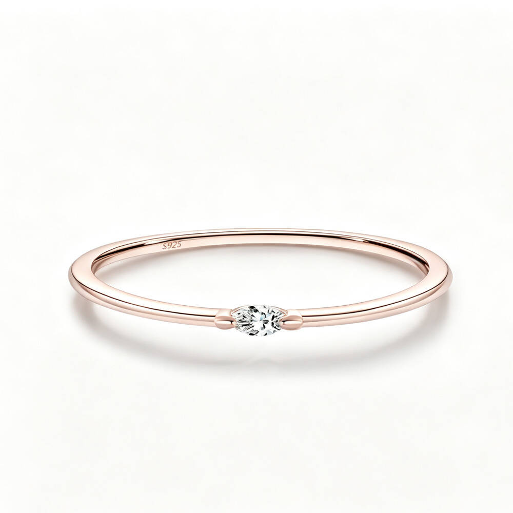 Marquise Cut D VVS1 Moissanite - огляд і ціна Minimalist Ring Stackable