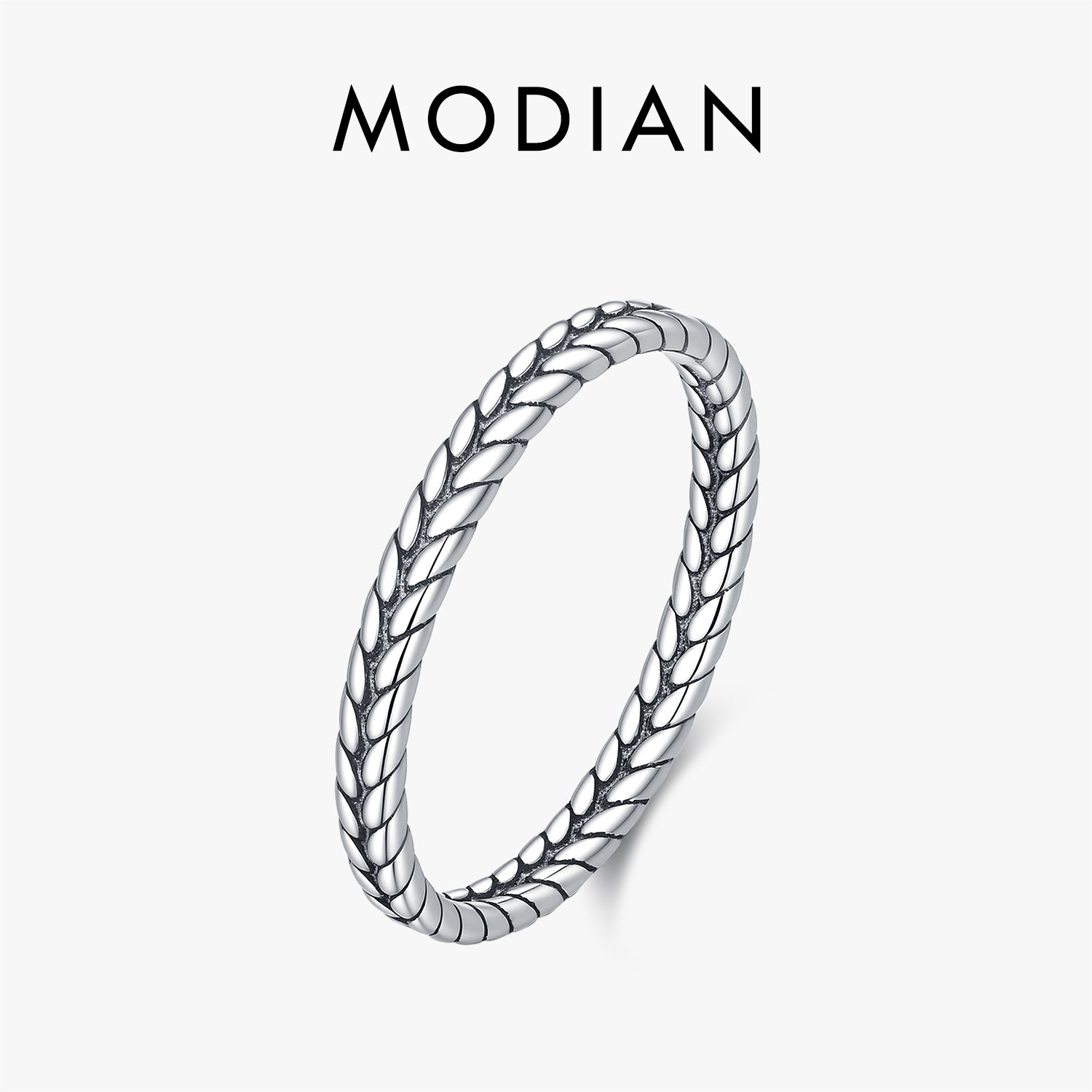 MODIAN 925 Sterling Silver Ret - огляд і ціна Minimalist Ring Stackable