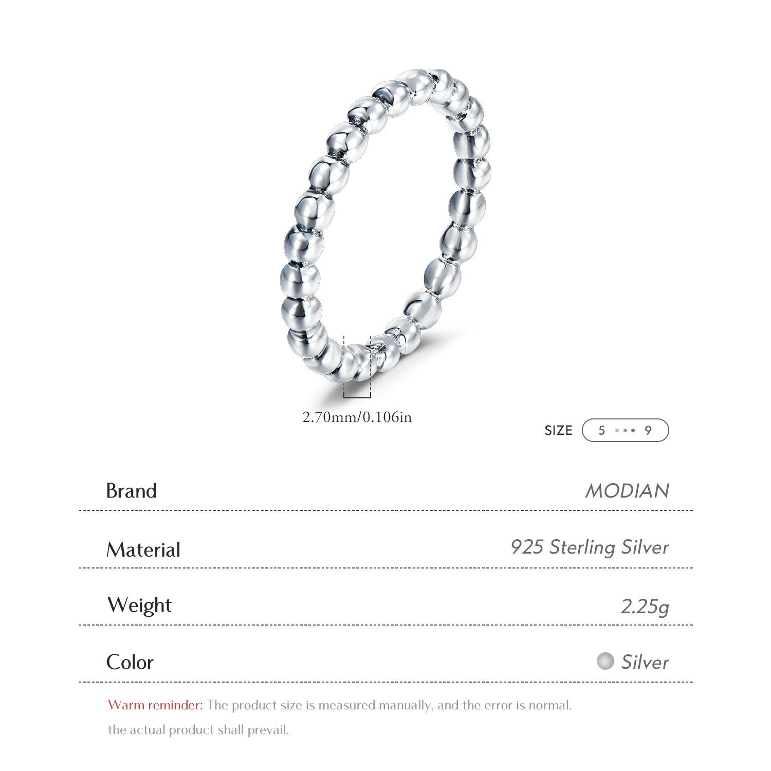 Modian Minimalist Simple Real  - огляд і ціна Minimalist Ring Stackable
