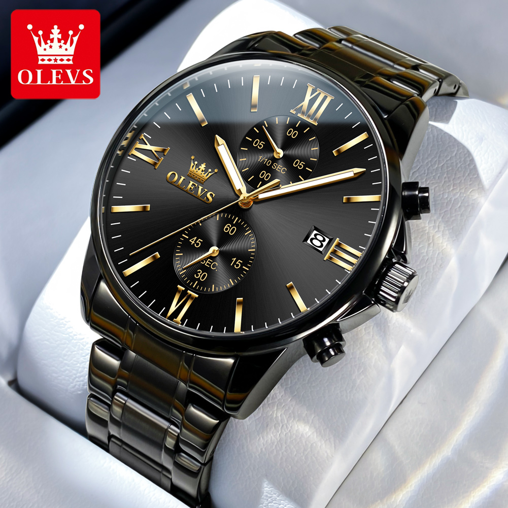 OLEVS 2886 Classic Black Quart - огляд і ціна Jewelry Inspired Watches