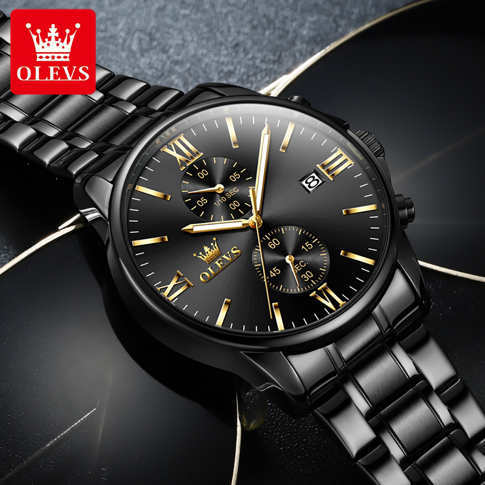OLEVS 2886 Classic Black Quart - огляд і ціна Jewelry Inspired Watches