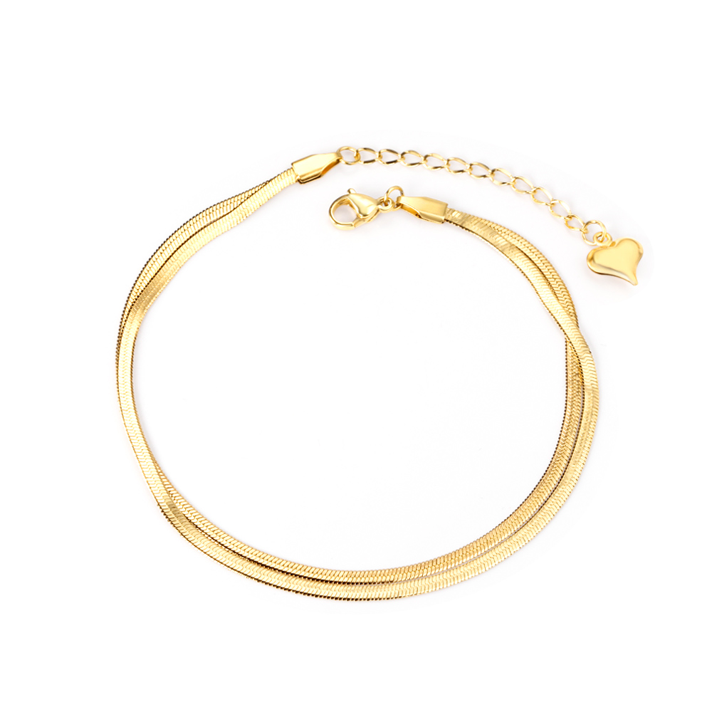 LUXUSTEEL Fashion Double Flat  - огляд і ціна Anklet Foot Chain