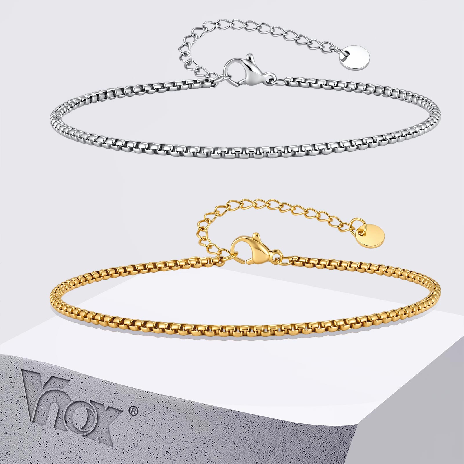 Vnox Stainless Steel Box Chain - огляд і ціна Jc Jewelry & Watches Photos