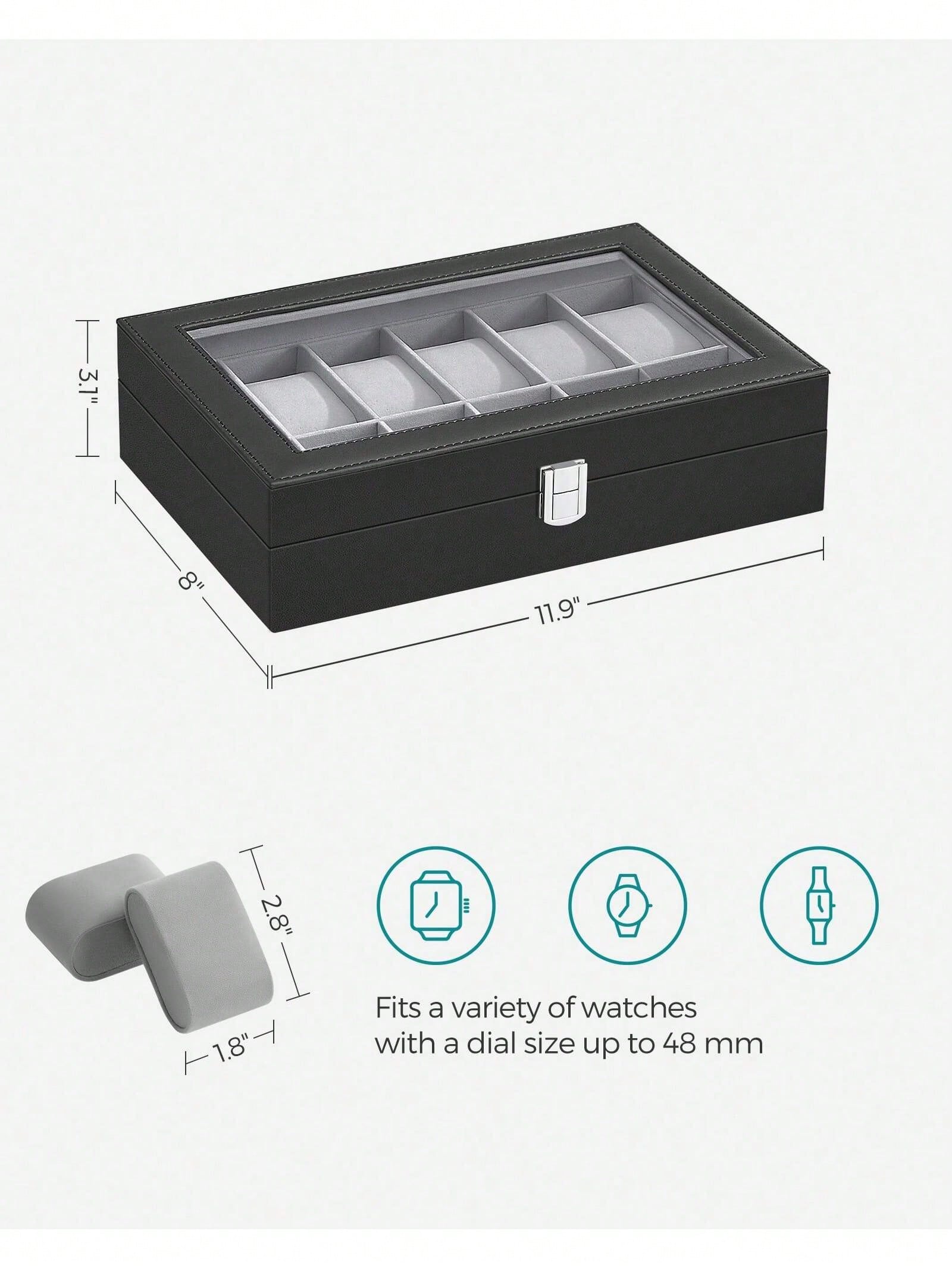 12-Slot Lockable Watch Box wit - огляд і ціна Jewelry Box That Holds Watches