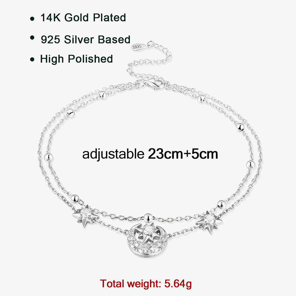 APIR Sparkling Moissanite Star - огляд і ціна Anklet Foot Chain