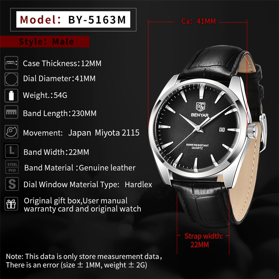 Benyar 5163 Top Brand Luxury M - огляд і ціна Jewelry Inspired Watches