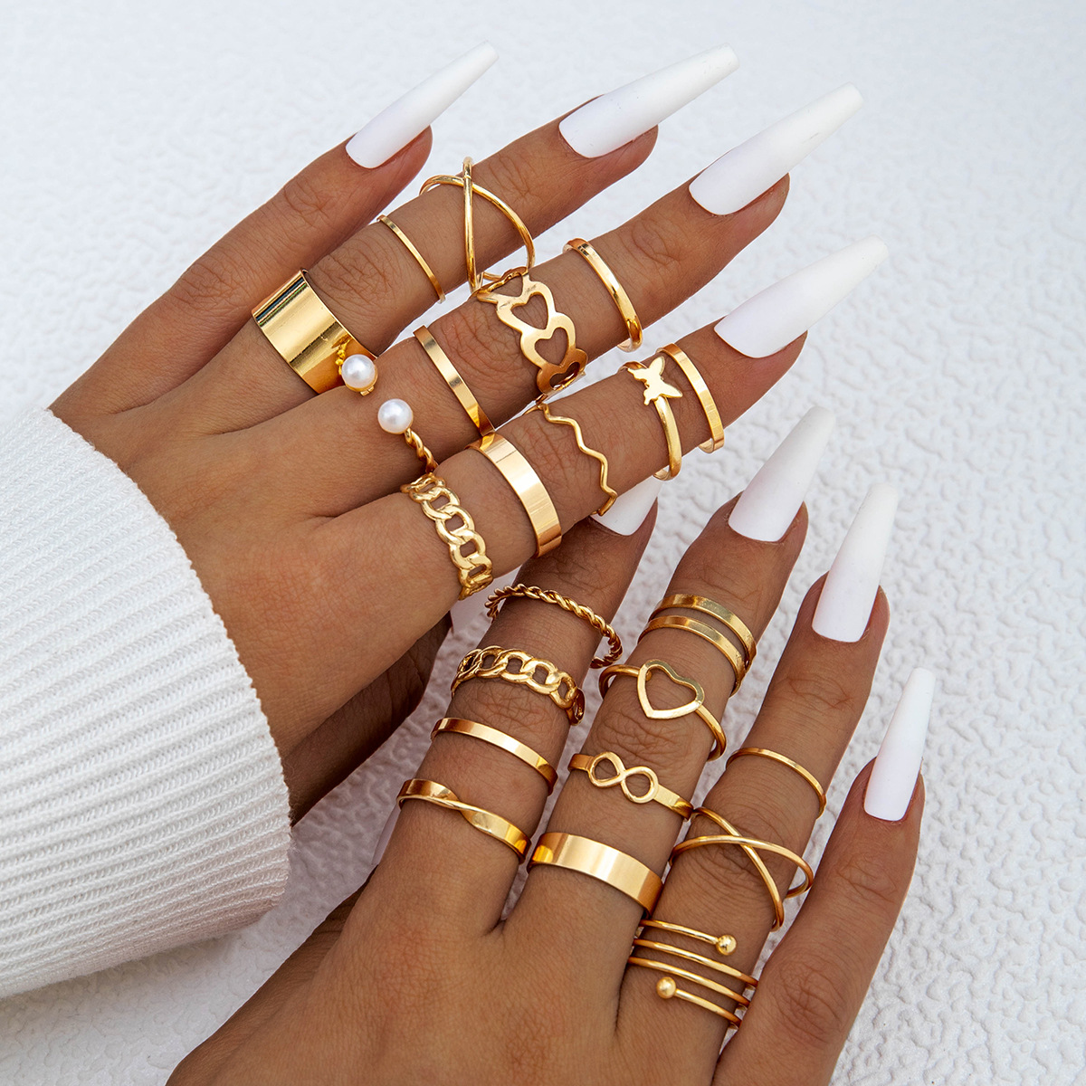 Butterfly Figure 8 Ring Set 14 - огляд і ціна Minimalist Ring Stackable