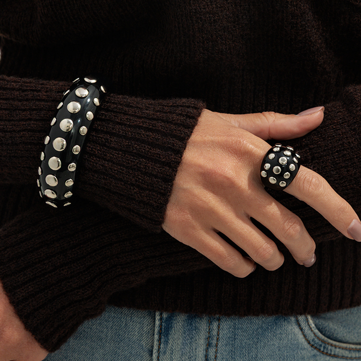 Hyperbole Rivets Acrylic Resin - огляд і ціна Minimalist Ring Stackable