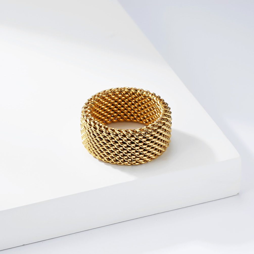 Trendy Stainless Steel Woven R - огляд і ціна Minimalist Ring Stackable