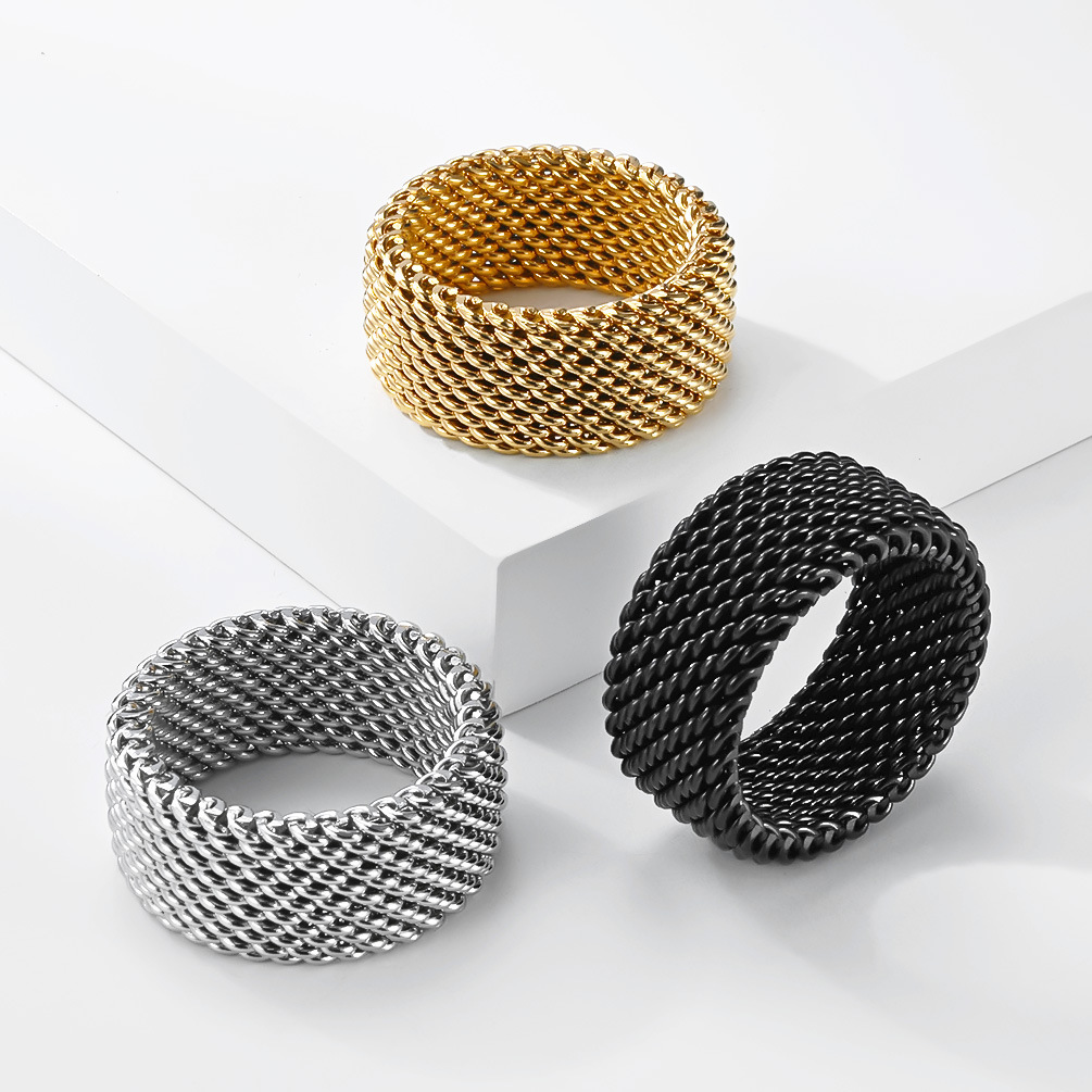 Trendy Stainless Steel Woven R - огляд і ціна Minimalist Ring Stackable
