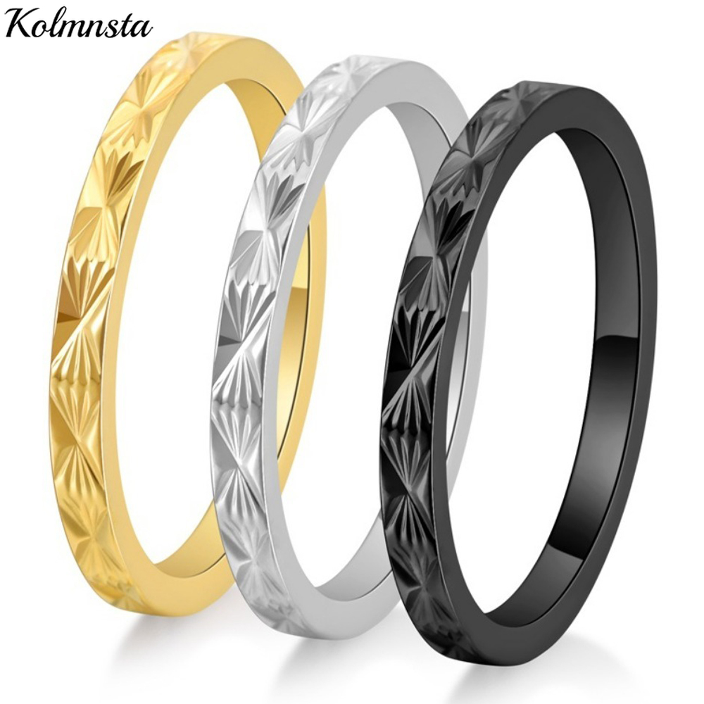 Kolmnsta 2mm Titanium Steel St - огляд і ціна Minimalist Ring Stackable