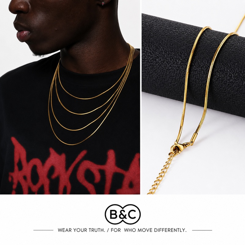 B&C 1.2mm Gold Color Stainless - огляд і ціна Hip Hop Chain Necklace