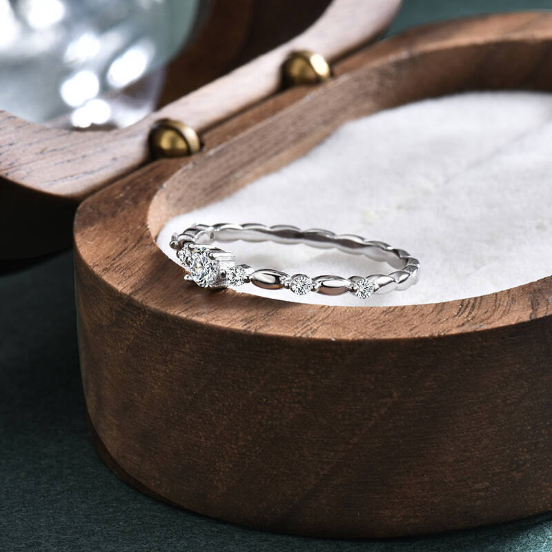 925 Sterling Silver Bamboo Sta - огляд і ціна Minimalist Ring Stackable