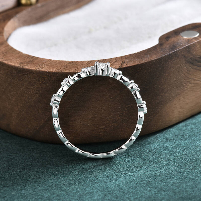 925 Sterling Silver Bamboo Sta - огляд і ціна Minimalist Ring Stackable