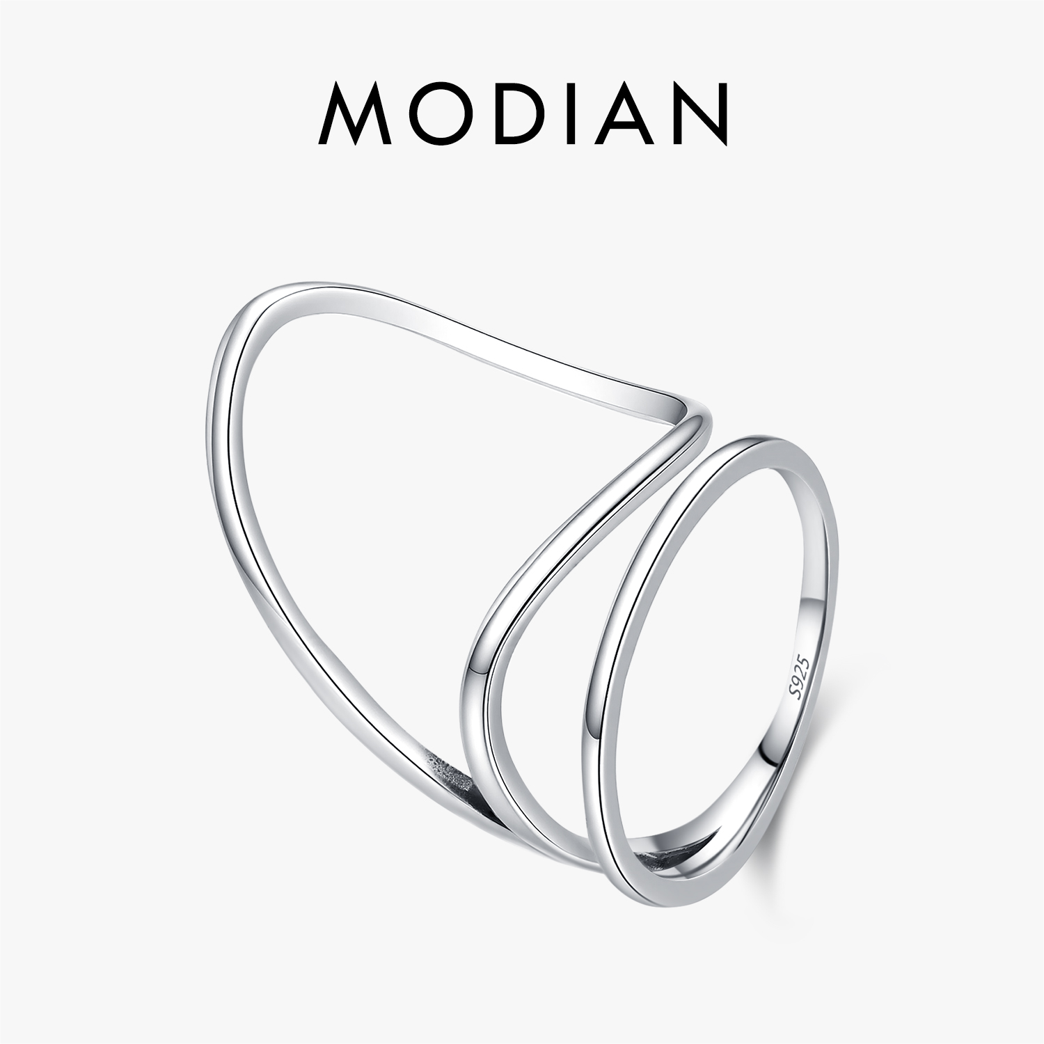 MODIAN 925 Sterling Silver Min - огляд і ціна Minimalist Ring Stackable