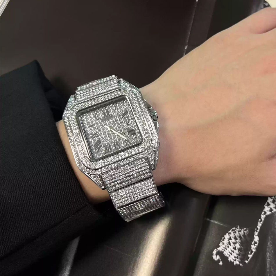 Gold or Black Watch Ice Out Sq - огляд і ціна Jewelry Inspired Watches