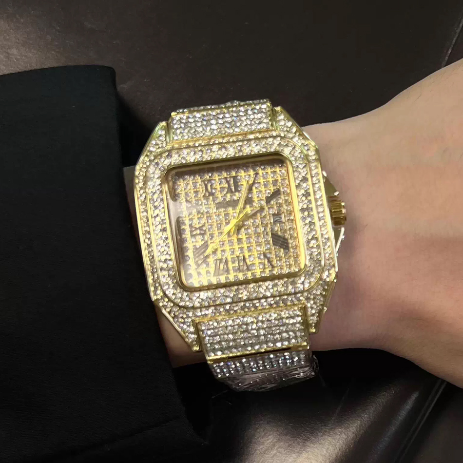 Gold or Black Watch Ice Out Sq - огляд і ціна Jewelry Inspired Watches